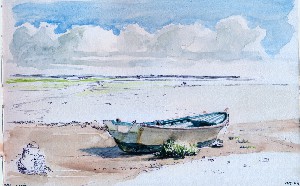 barque à Culatra, Portugal