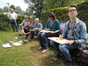 groupe de croquis à Hundsbach